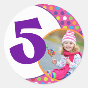 Dekorative Geburtstagsaufkleber Runder Aufkleber