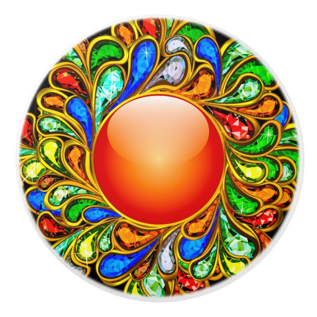 Dekorative Gemische Bling Drawer Knob - SRF Keramikknauf (Vorderseite)