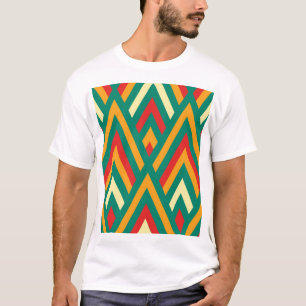 Dekorative Geometrie: Vintag Abstrakt nahtlos. T-Shirt
