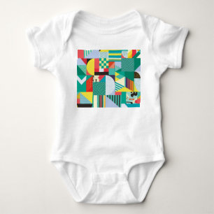 Dekorative Geometrie: Vintage Musterelemente Baby Strampler