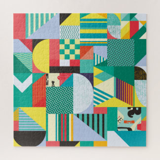 Dekorative Geometrie: Vintage Musterelemente Puzzle