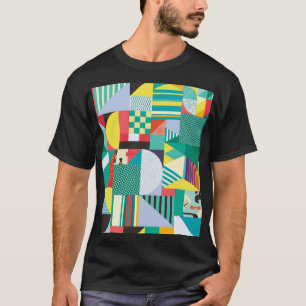 Dekorative Geometrie: Vintage Musterelemente T-Shirt