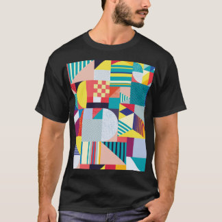 Dekorative Geometrie: Vintages Abstraktes Muster. T-Shirt