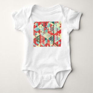 Dekorative geometrische, abstrakte, Vintage Elemen Baby Strampler