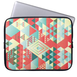 Dekorative geometrische, abstrakte, Vintage Elemen Laptopschutzhülle