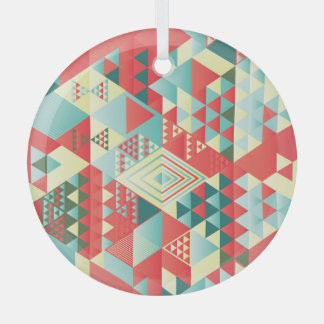 Dekorative geometrische, abstrakte, Vintage Elemen Ornament Aus Glas