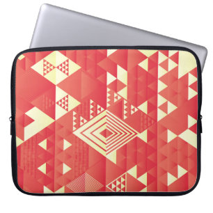 Dekorative geometrische, abstrakte Vintage Element Laptopschutzhülle