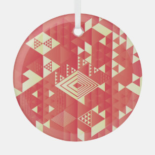 Dekorative geometrische, abstrakte Vintage Element Ornament Aus Glas