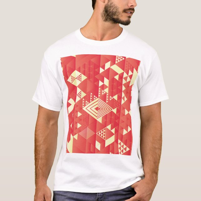 Dekorative geometrische, abstrakte Vintage Element T-Shirt (Vorderseite)