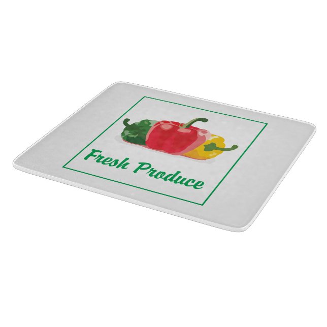 Dekorative Glasschneidplatte 6"x7" Schneidebrett (Ecke)