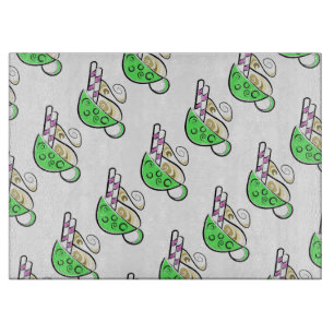 Dekorative Glaszuführung/heißes Getränk Schneidebrett