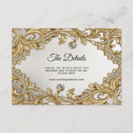 Dekorative Gold Detail-Abschlusskarte Begleitkarte