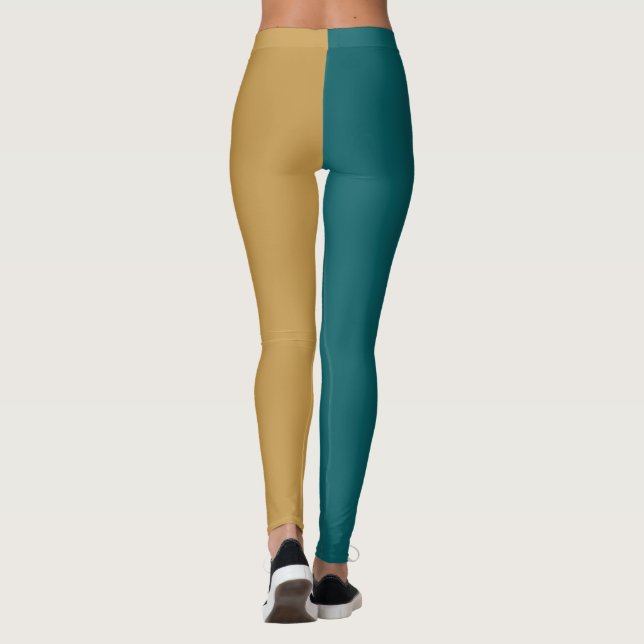 Dekorative Hälfte und Hälfte  Leggings (Rückseite)