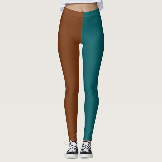 Dekorative Hälfte und Hälfte Leggings (Vorderseite)