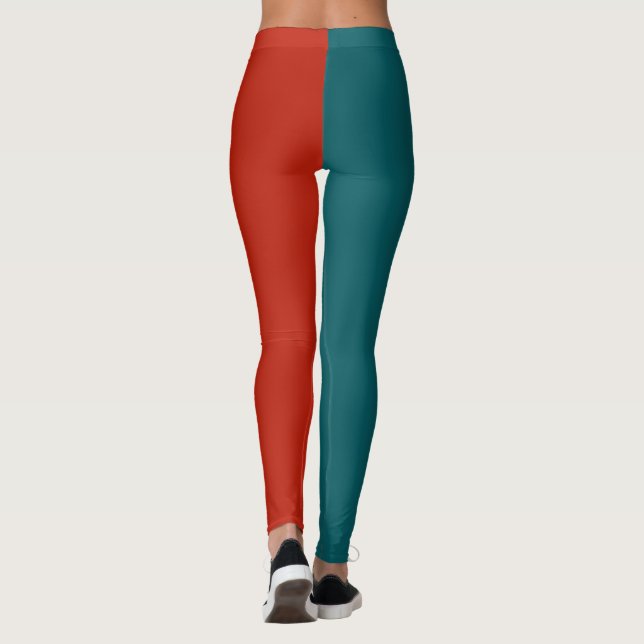 Dekorative Hälfte und Hälfte Leggings (Rückseite)