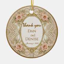 Dekorative Hochzeitsgunst-Ornament im Vintage-Stil