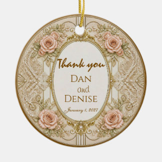 Dekorative Hochzeitsgunst-Ornament im Vintage-Stil Keramik Ornament
