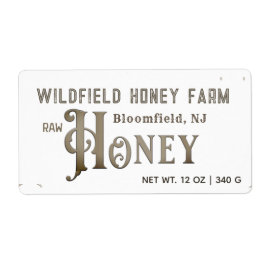 Dekorative HONEY Farm Market Label Honeycomb White