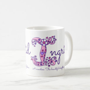 Dekorative I Monogramm-Tasse Ingridnamensbedeutung Kaffeetasse