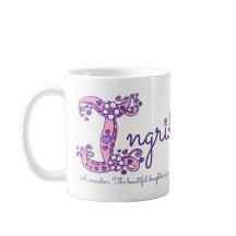Dekorative I Monogramm-Tasse Ingridnamensbedeutung