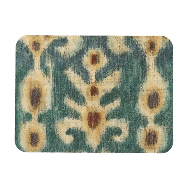 Dekorative Ikat Fabric Design von Chariklia Zarria Magnet (Horizontal)