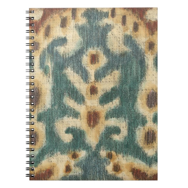 Dekorative Ikat Fabric Design von Chariklia Zarria Notizblock (Vorderseite)