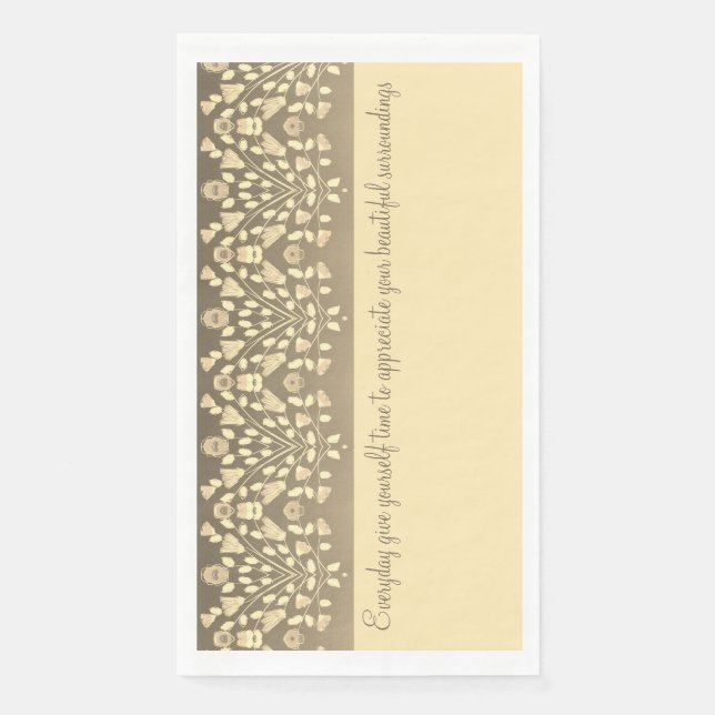 Dekorative Inspirierend Skripttypografie Serviette (Vorderseite)