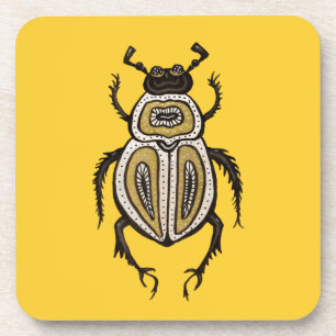 Dekorative Käfer Entomologie Kunst Getränkeuntersetzer