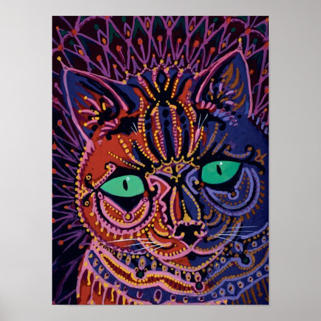Dekorative Katze von Louis Wain Poster (Vorne)