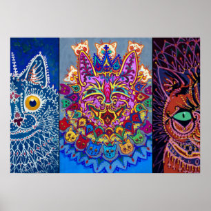 Dekorative Katzen von Louis Wain Poster