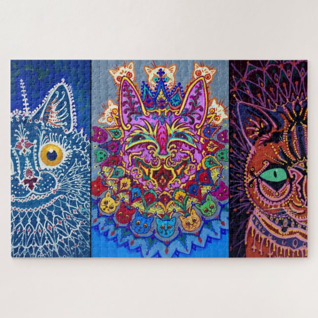 Dekorative Katzen von Louis Wain Puzzle (Horizontal)