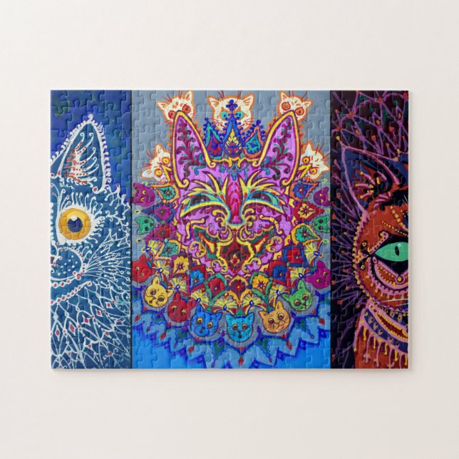 Dekorative Katzen von Louis Wain Puzzle (Horizontal)
