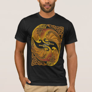 Dekorative keltische Drachen T-Shirt