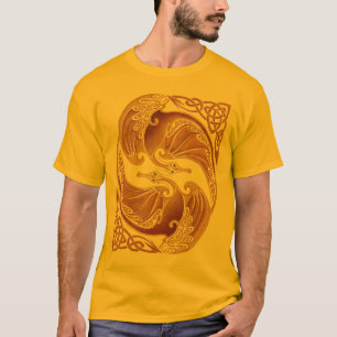 Dekorative keltische Drachen T-Shirt