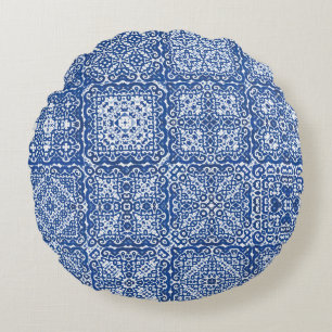 Dekorative Keramik Azulejo Fliesen. Colored de Rundes Kissen