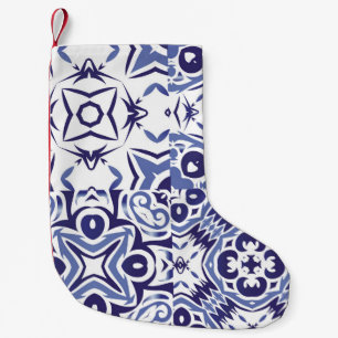 Dekorative Keramik Azulejo Fliesen. Fashionabl Kleiner Weihnachtsstrumpf