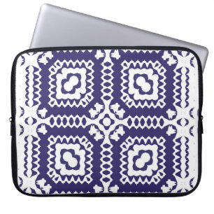 Dekorative Keramik Azulejo Fliesen. Vintage Laptopschutzhülle