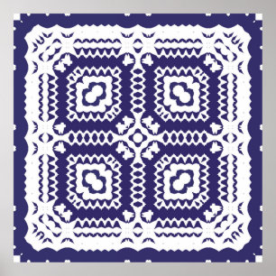 Dekorative Keramik Azulejo Fliesen. Vintage Poster