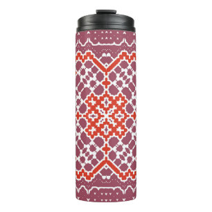 Dekorative Keramik Talavera Fliesen. Badezimmer Thermosbecher