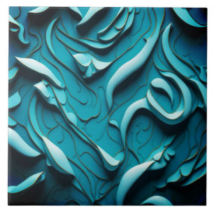 Dekorative Keramik Tile " Türkiswaves XII. Fliese