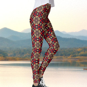 Dekorative Kirschblüten-Muster-Leggings Leggings