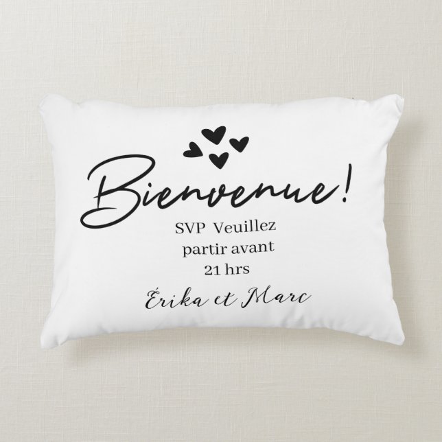 Dekorative Kissen, bitte gehen Sie vor 21 Uhr Dekokissen (Vorderseite)