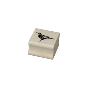 Dekorative Krähe Gummistempel