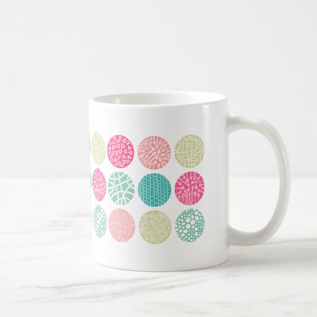 Dekorative Kreise - Farben 01 Kaffeetasse (Rechts)