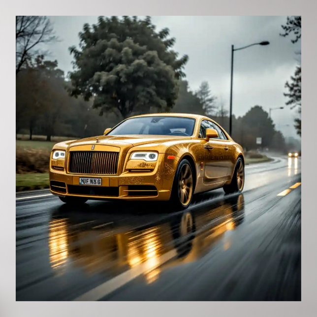 Dekorative Kunst - Regen 3 fahren Poster (Vorne)