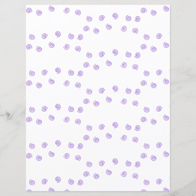 Dekorative Lavender Wirbel Scrapbook Paper (Vorderseite)