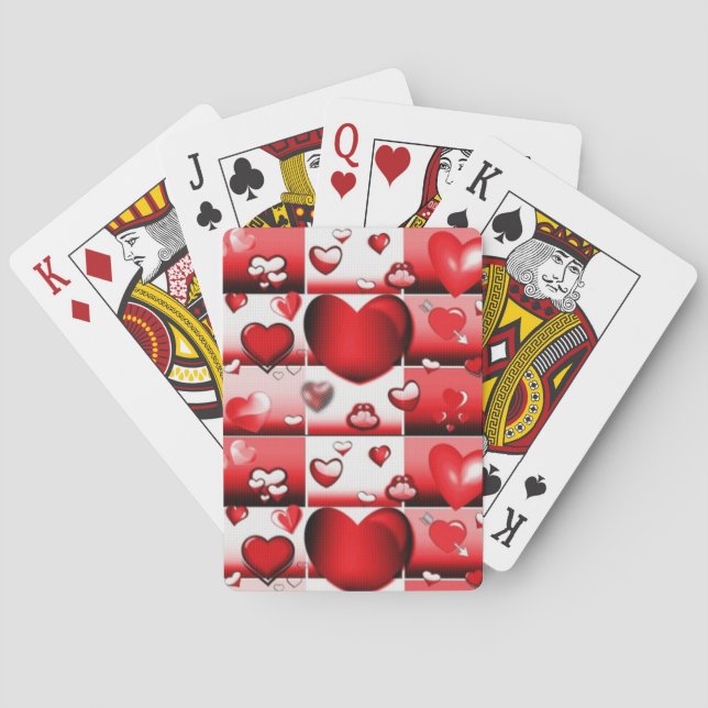 Dekorative Liebe Herz Spielkarten (Rückseite)