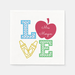 Dekorative Liebe-Skript zurück auf das Monogramm d Serviette