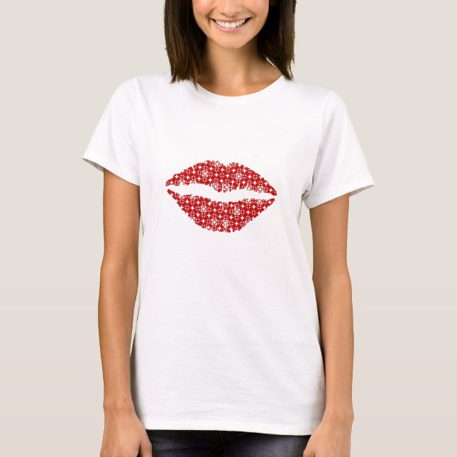 Dekorative Lippengestaltung T-Shirt (Vorderseite)