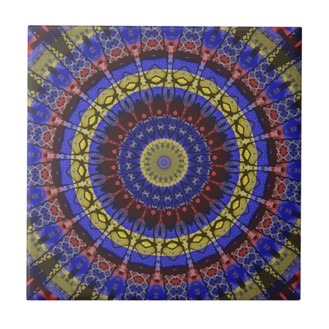 Dekorative Mandala-Keramikfliese Fliese (Vorderseite)
